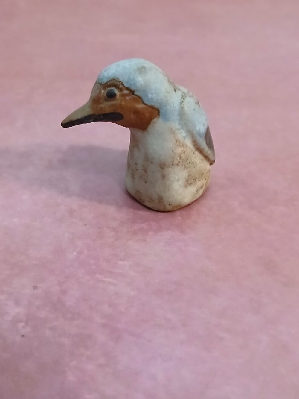 Tremar Cornish Pottery Mini Kingfisher Bust Figure - Picture 3 of 6